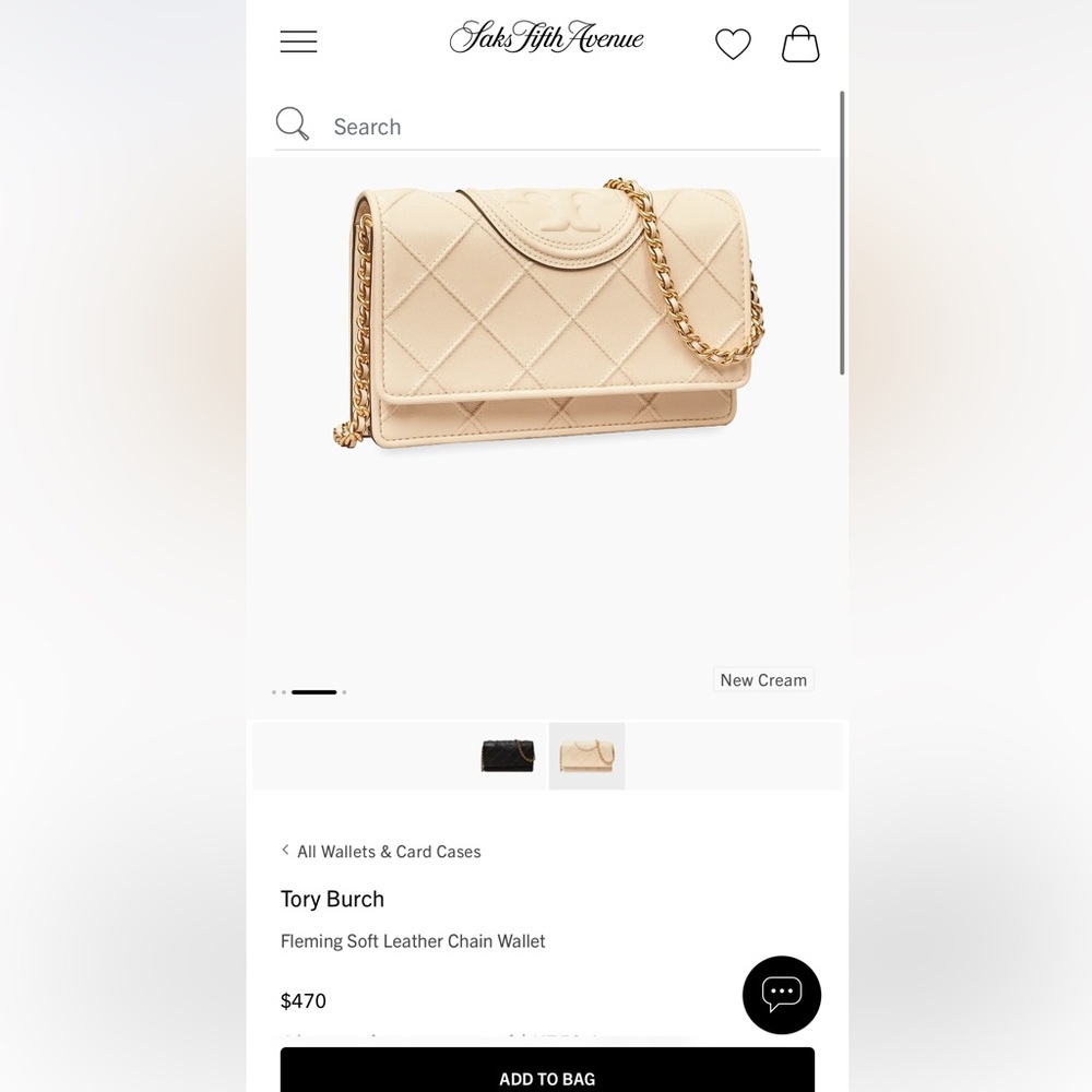 Tory Burch Fleming Soft Chain Wallet